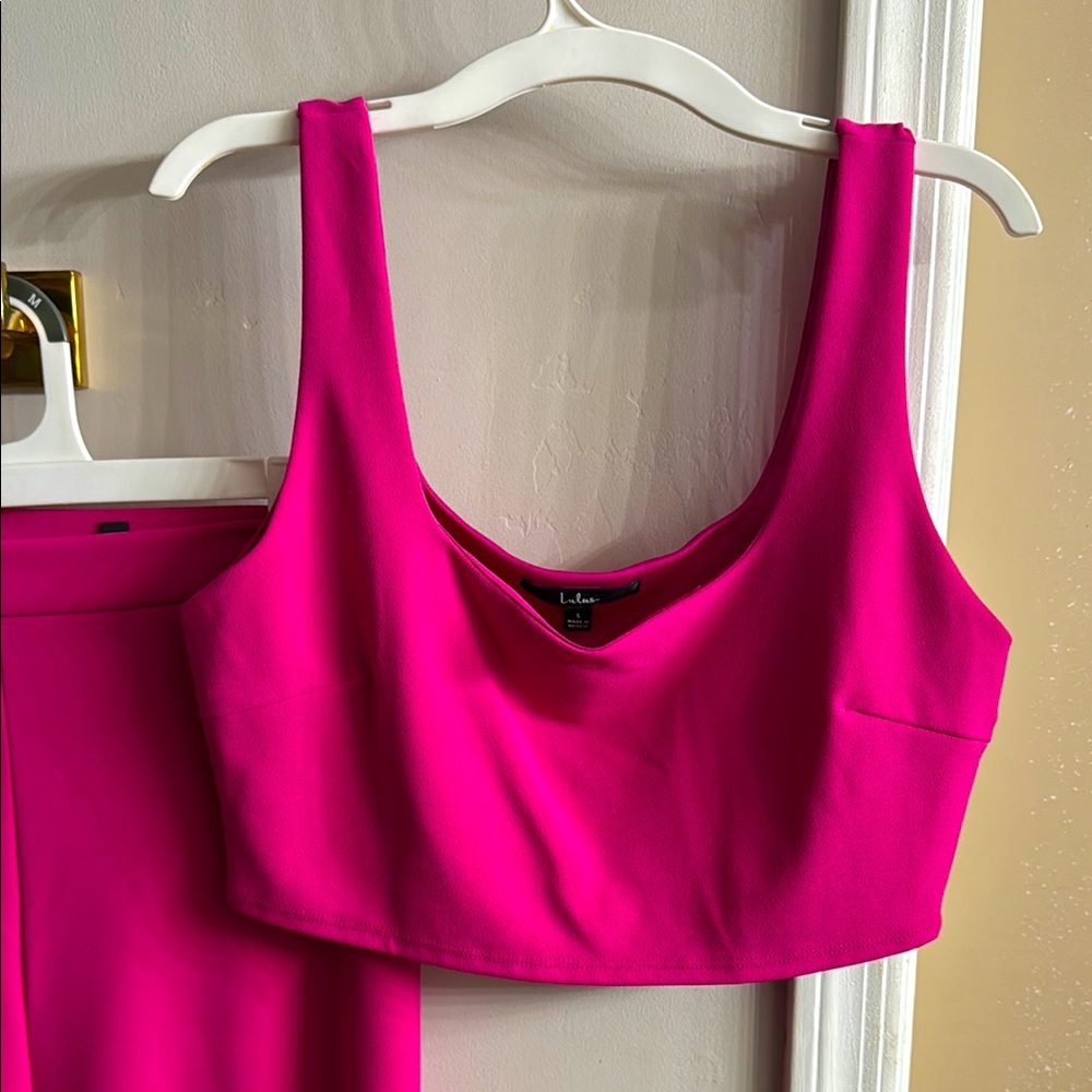 Lulus Hot pink pant set size L